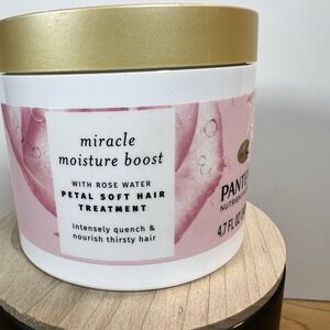New Pantene Pro V Miracle Moisture Boost Hair Treatment Rose Water 4.7 Oz